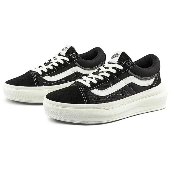 VANS Old Skool Over Mens Sz 8.5 Black White Platform Shoe Classic Knu